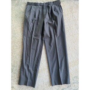 Ralph Lauren Dress Pants Mens 34x28 Gray 100% Wool Preppy Formal Business Adult
